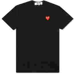 ◆당일◆23SS 레드 하트 와펜 패치 티셔츠 블랙 AZ-T108-051-1