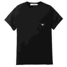 ◆당일◆24SS 트리컬러 폭스 패치 티셔츠 블랙 FW00107KJ0010 P199