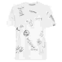 ◆12주년◆아다모 두들 레터링 티셔츠 화이트 GMP00775 P000187 10546