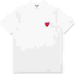◆당일◆23SS 여성 레드 와펜 카라 티셔츠 화이트 AZ-T005-051-5