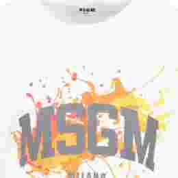 ◆키즈◆23SS 키즈 로고 페인팅 프린팅 티셔츠 화이트 MS029545 001