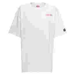 ◆13주년◆여성 플라워 패치 로고 프린팅 티셔츠 화이트 2TS009 4SG 01