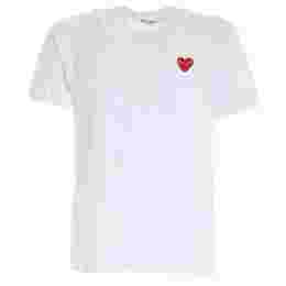 ◆당일◆24FW 레드 하트 와펜 패치 티셔츠 화이트 AZ-T108-051-2