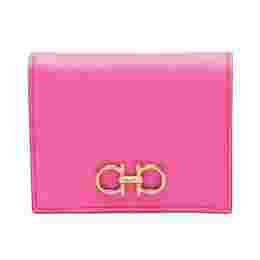 ◆당일◆22FW 금장 더블 간치니 컴팩트 반지갑 핑크 22-D780 0750027