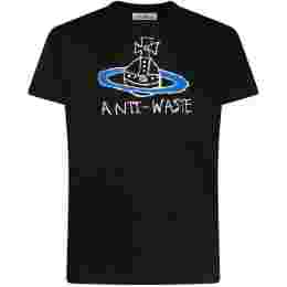 ◆당일◆24FW ANTIWASTE ORB 로고 프린트 티셔츠 블랙 3G010021 J001M N401