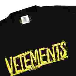 ◆당일◆23SS 골드 백 로고 프린팅 티셔츠 블랙 UE52TR270G BLACK/GOLD