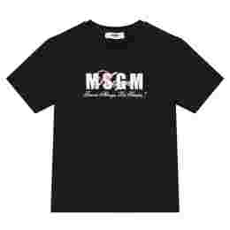 ◆키즈◆24SS 키즈 로고 프린팅 티셔츠 블랙 S4MSJGTH283 110