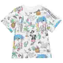 ◆키즈◆21SS 여성 플라밍고 패턴 티셔츠 화이트 602241 SQJ67 H913