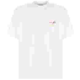 ◆당일◆23SS 패럿 슬로건 프린트 티셔츠 화이트 TS110 CREAM