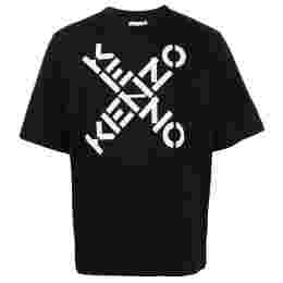 ◆13주년◆크로스 로고 오버핏 티셔츠 블랙 5TS502 4SJ 99