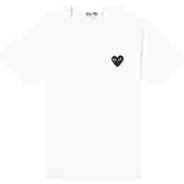 ◆당일◆23SS 블랙 하트 와펜 패치 티셔츠 화이트 AZ-T064-051-2