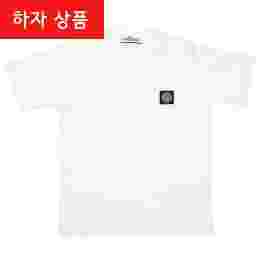 ◆하자◆여성 체스트 로고 패치 티셔츠 화이트 741620147 V0001