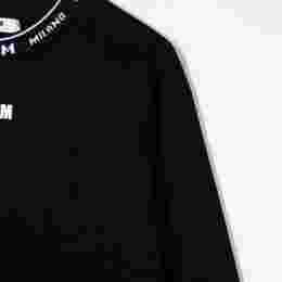 ◆키즈◆21FW 키즈 로고 프린트 코튼 스웨트 셔츠 블랙 MS027680 110