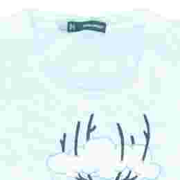 ◆12주년◆클라우드 프린팅 티셔츠 블루그린 75GC0521 087