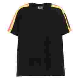 ◆키즈◆23SS 키즈 FF 로고 라이닝 백밴딩 티셔츠 블랙 JFI201 7AJ F0GME