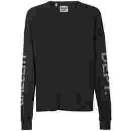 ◆당일◆22FW 레터링 로고 롱슬리브 니트 티셔츠 블랙 GD T 1100 BLCK