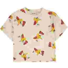 ◆키즈◆22FW 키즈 치킨 패턴 올 오버 숏 슬리브 티셔츠 아이보리 222AC004 200