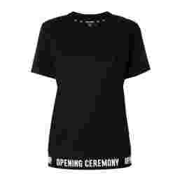 ◆11주년◆로고 트리밍 티셔츠 블랙 W17TBP22053 002