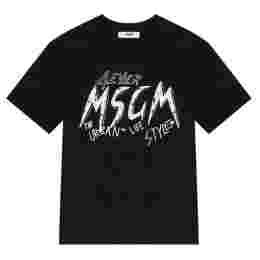 ◆키즈◆23SS 키즈 그래비티 로고 프린팅 티셔츠 블랙 MS029502 110
