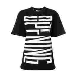 ◆11주년◆빅 로고 프린팅 기모 티셔츠 블랙 S27TBB12111 0001