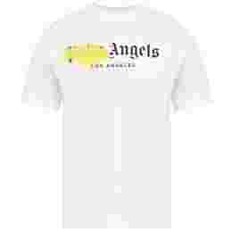 ◆12주년◆스프레이 로고 프린팅 티셔츠 화이트 PMAA001S21JER024 0118