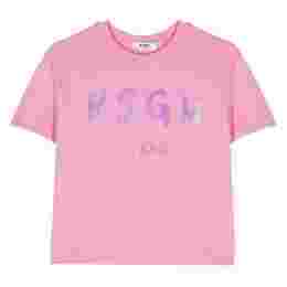 ◆키즈◆23SS 키즈 로고 프린팅 티셔츠 핑크 MS029315 042