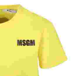 ◆키즈◆24SS 키즈 백로고 프린팅 티셔츠 옐로우 S4MSJUTH005 020