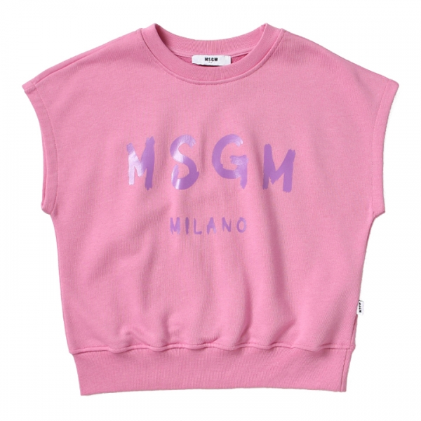 ◆키즈◆23SS 여성 로고 프린팅 크롭 티셔츠 핑크 MS029462 042