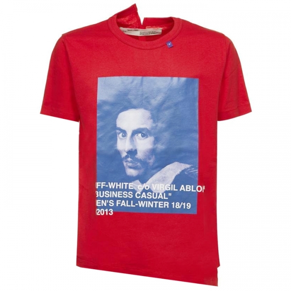 ◆12주년◆베르니니 프린팅 티셔츠 레드 OMAA032F18185011 2030
