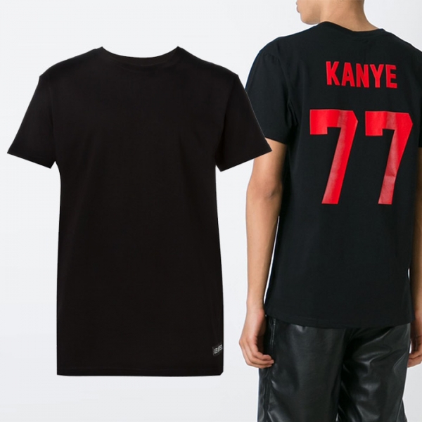 ◆11주년◆풋볼 칸예 레드넘버 반팔티 블랙 KANYE 77