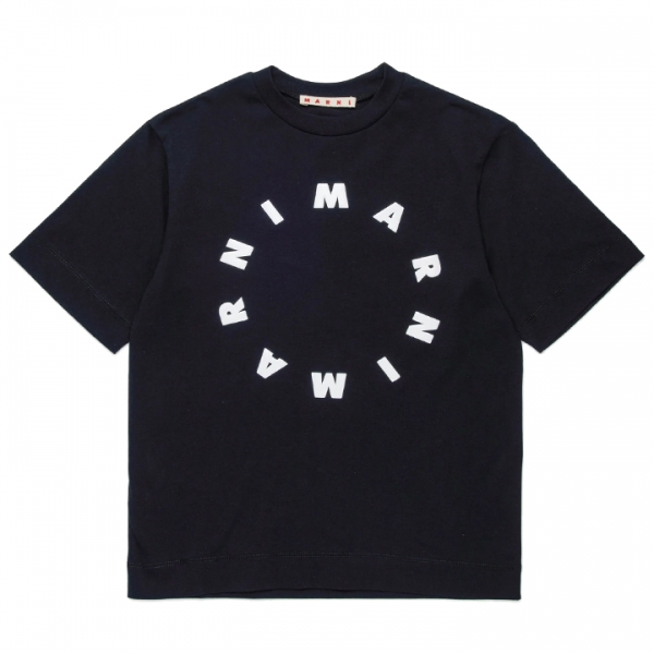 ◆키즈◆24SS 여성 라운드 로고 프린팅 티셔츠 블랙 M01069 M00L9 0M900