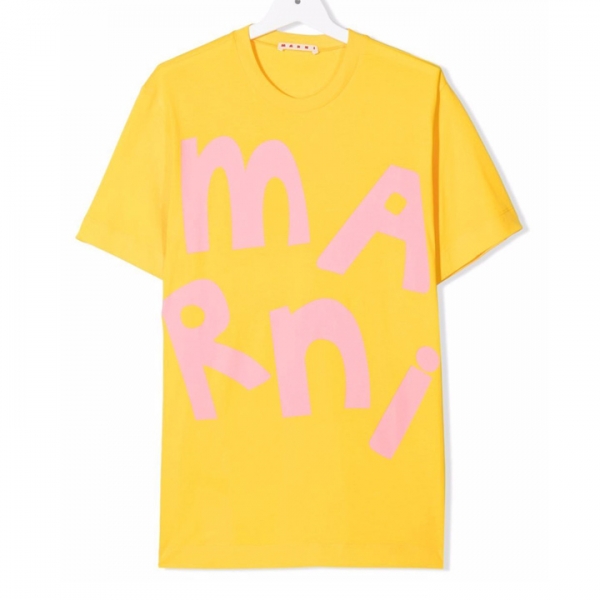 ◆키즈◆22SS 여성 로고 프린팅 티셔츠 옐로우 M00456 M00H7 0M209